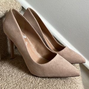 Nude Suede Heels